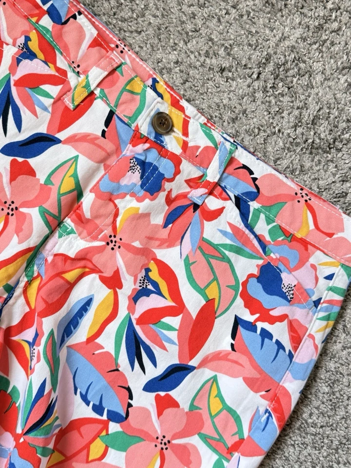 Pantalones Cortos Para Mujer St. John's Bay 5" Talla 10 Costeros Tropicales Florales Tiro Medio Informales Foto 2 de 4