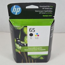 HP 65 2pack Combo Ink Cartridges Black and Color HP65 New Genuine -EXP Jan/2027