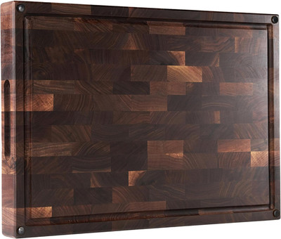 American Black Walnut Wood Cutting Board 20''X15''X2''(Large and Thick) for Kitchen