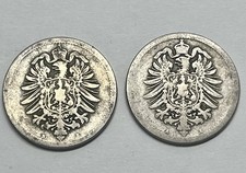 Deutsches Reich 10 Pfennig 1876 A und B