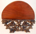 Vtg Unbranded Grape Leaf Half Moon 7 1/2" Hanging Wall Shelf Mid-Century 1900s — photo 6