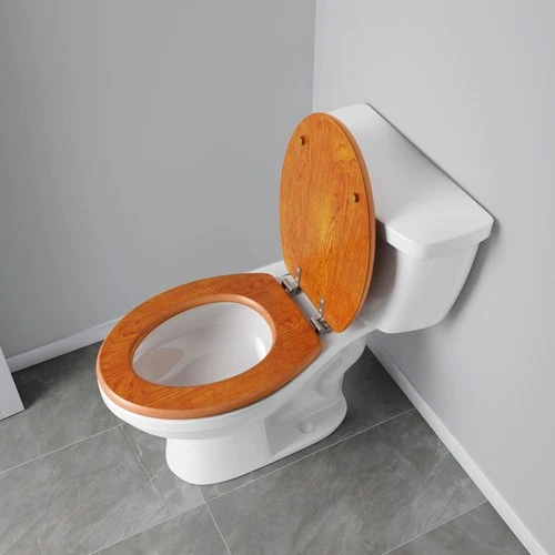 Jones Stephens C3B2E118BN DECORATIVE WOOD TOILET SEAT I - Dark Brown Oak - Picture 3 of 6