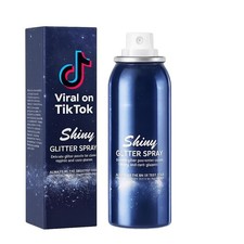 Holo Silver Glitter Spray for Face, Body Hair Shimmer Makeup 2 oz