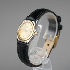 BAUME&MERCIER Riviera Date Women's Watch 22mm Gold New Battery New Leather Band 6