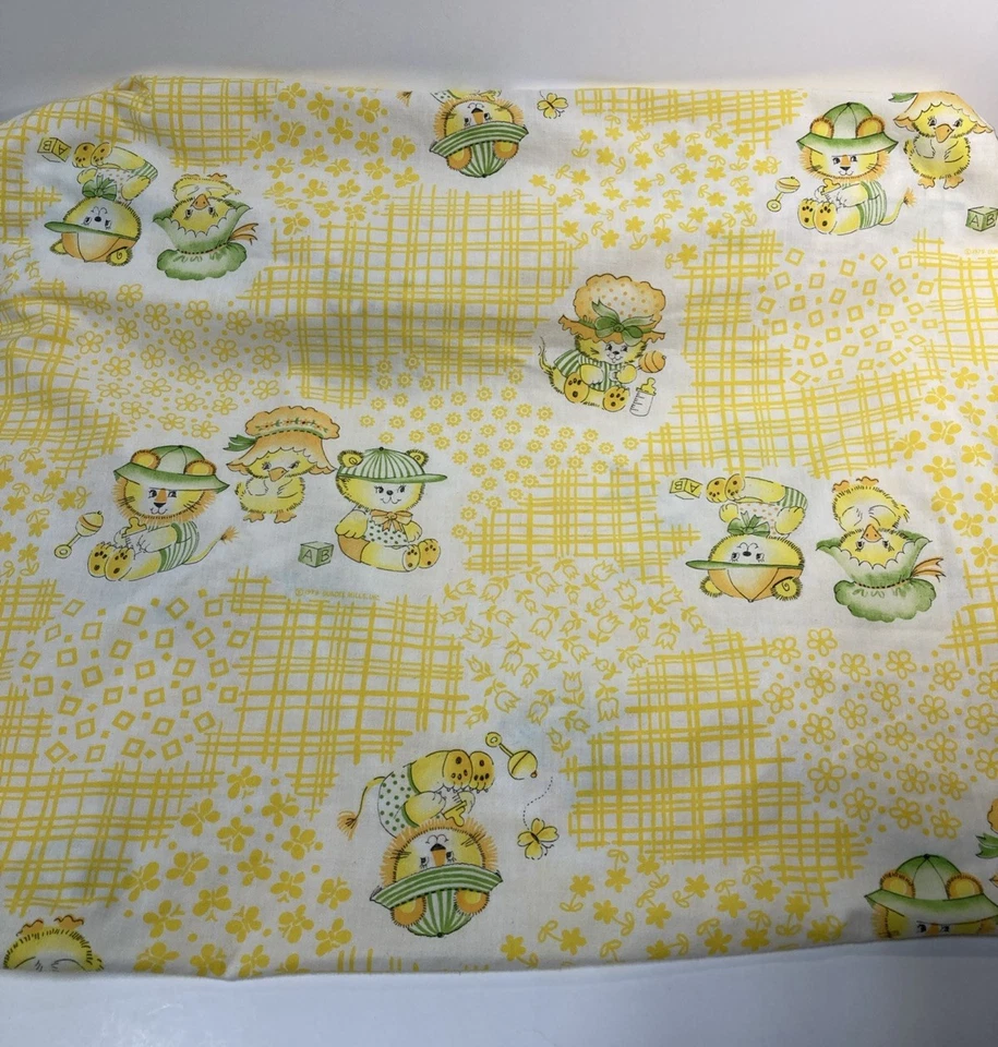 Lote de 5 mantas y sábanas para cuna amarillas de colección Dundee Baby adorables animales Foto 3 de 4