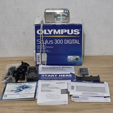 Olympus Stylus 300 Digital Camera CCD Bundle Box Manual Battery Charger Works