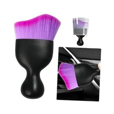 Ziciner Car Detailing Brush, Curved Soft Bristles Auto 1 PC Double Purple