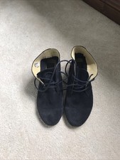 Flat Navy Suede Bertie Boot Size 5