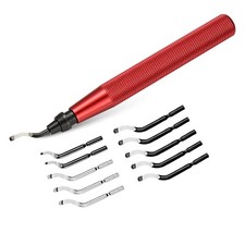 11 Piece High Speed Steel Blade Deburring Tool Set, For Metal Aluminum,...