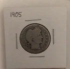 1905 Barber Quarter 25C Circulated Silver Coin 0.9 Fineness Uncertified