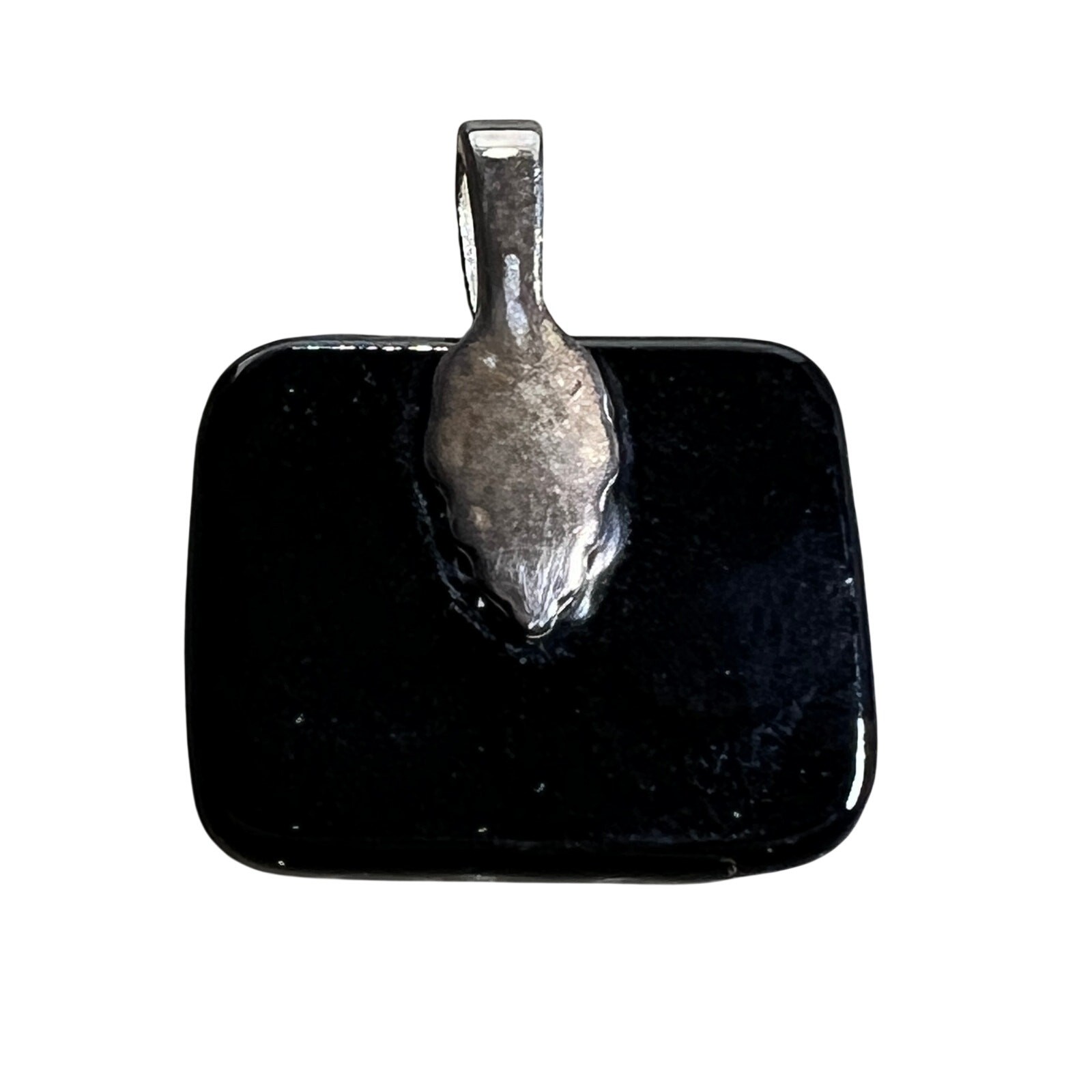 DICHROIC Glass Pendant Rectangular Multicolor Fus… - image 5