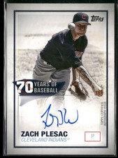 2021 Topps #70YA-ZP Zach Plesac 70 Years of Baseball Autographs