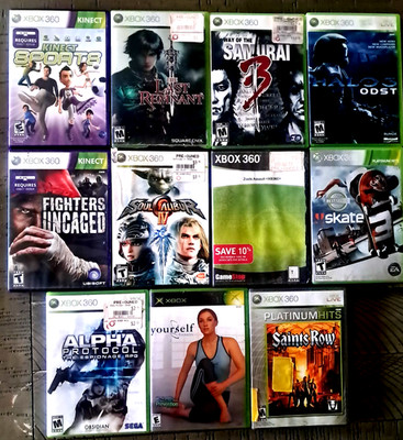 Lot Of 11 Xbox 360 Games With Cases Some Have Manuals UNTESTED Halo 3 Saints Row