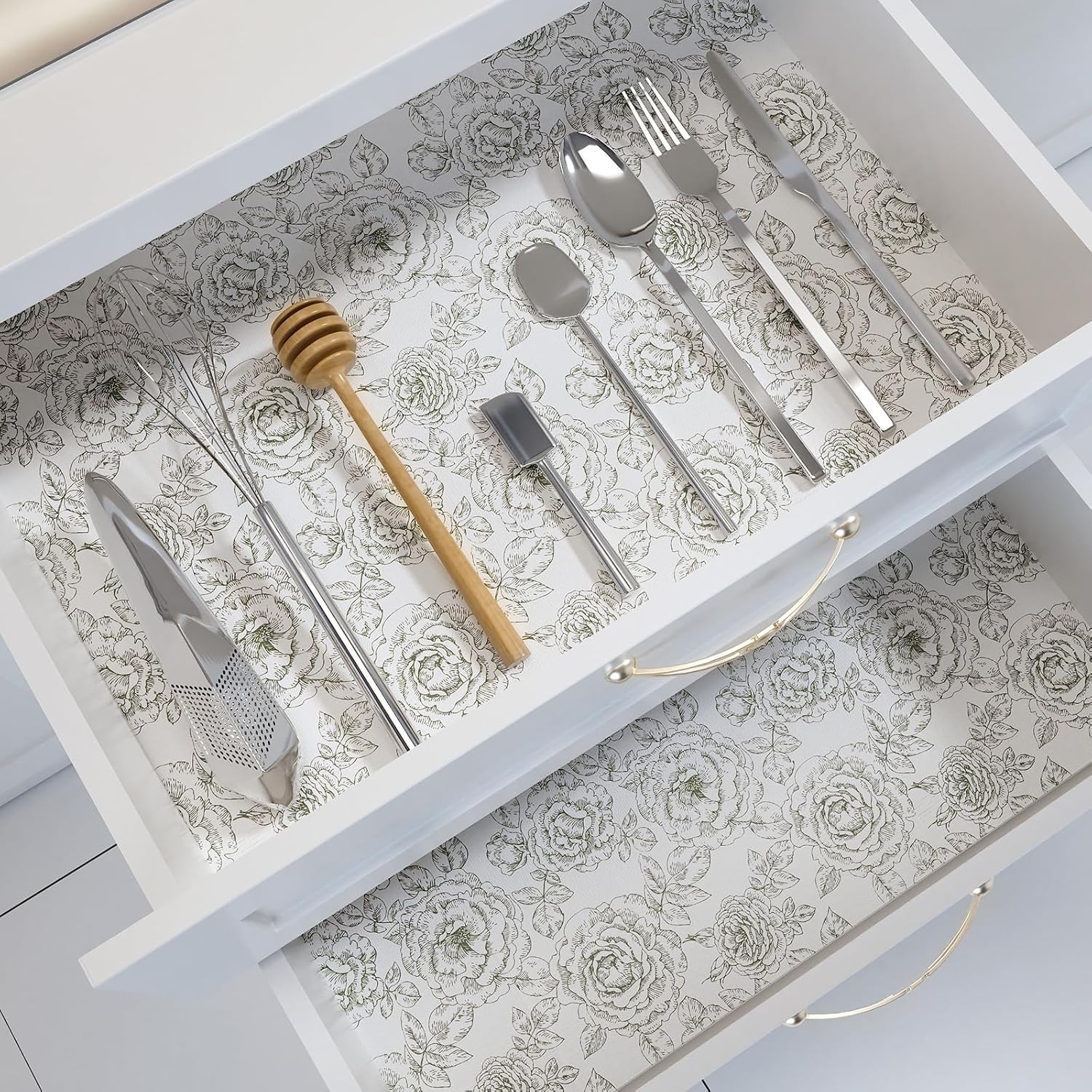 Drawer & Shelf Liner Non-Slip Waterproof Kitchen Cabinet Shelf Paper 12