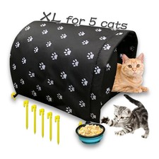 Size XL Cats Shelter Big for 5 Adult Cats Outdoor Feral Cat House for Winter,...