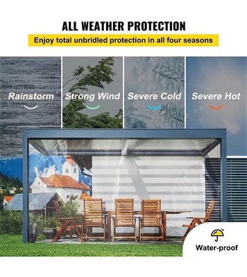 Clear Tarps Heavy Duty PVC Vinyl 14 Mil Thick Waterproof Tarpaulin 8 x15 