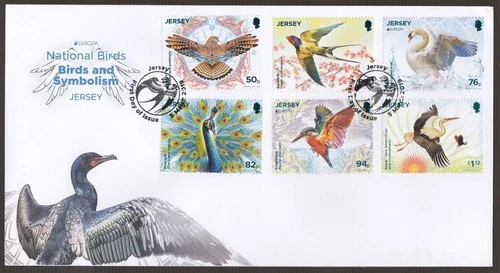 Jersey 2019 FDC Europa - National Birds