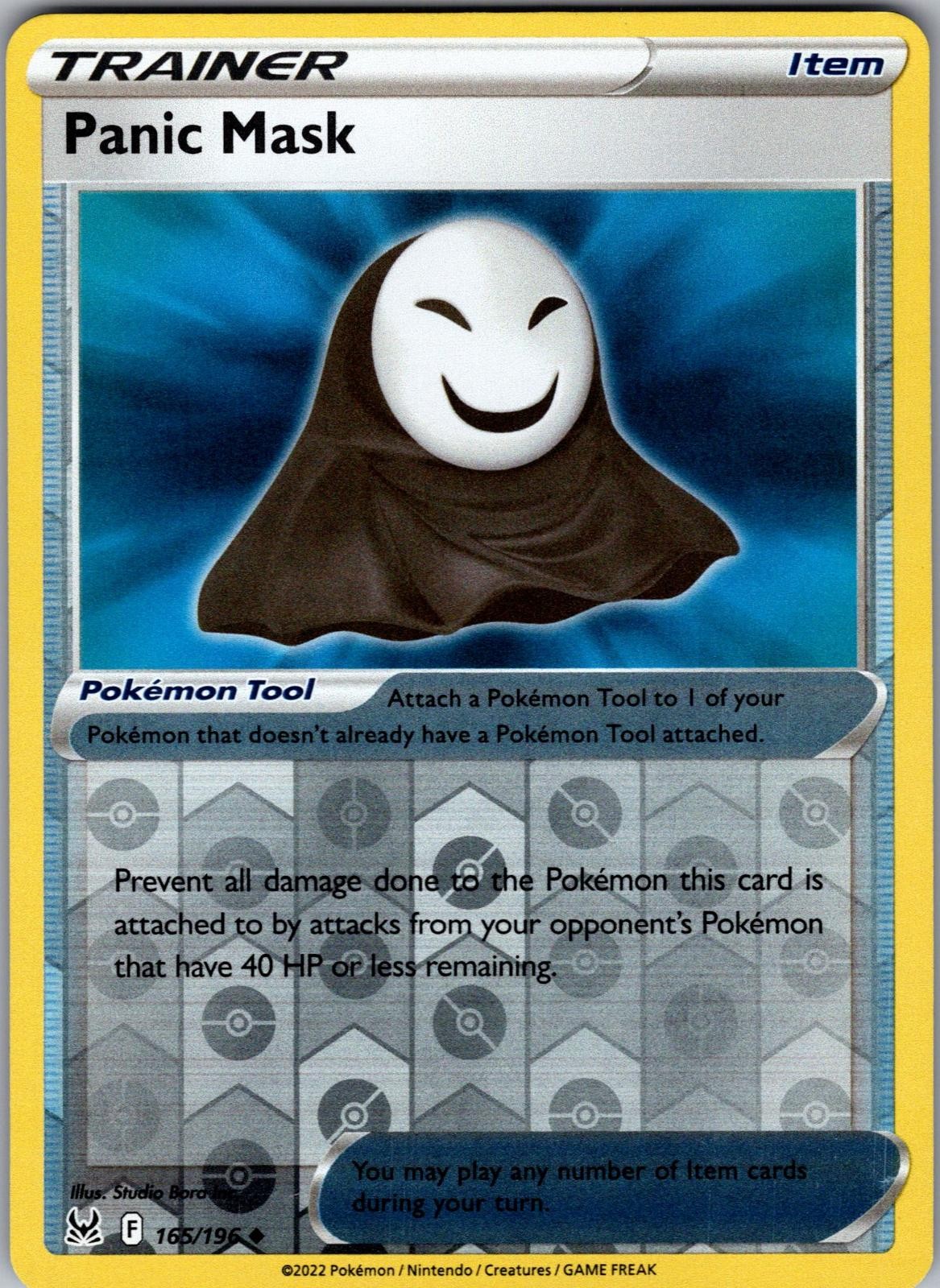Panic Mask 165/196 Uncommon Lost Origin Pokemon Reverse Holo Near Mint