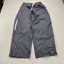 VINTAGE Nike Track Pants Mens XL Blue Baggy Wide Drawstring Swish Swoosh 90s