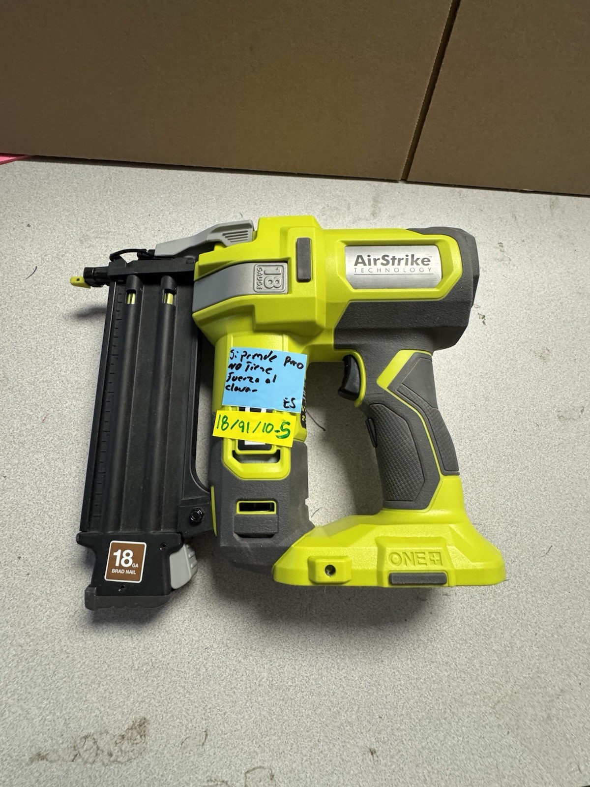 RYOBI 18V ONE+ 18Ga AirStrike Brad Nailer P321 (Tool Only) - FOR PARTS OR REPAIR