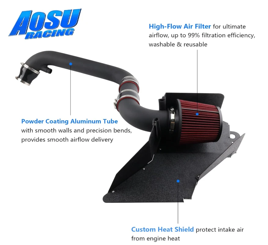 Kit de admisión de aire frío compatible con Audi A3/2012-2013 VW Bettle A5/201 2009-2013 Foto 4 de 4