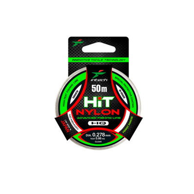 Intech HIT Nylon 50m   Universelle Hochleistungs-Angelschnur   Transparent