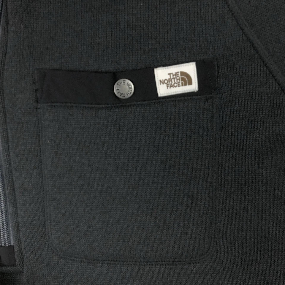 The North Face Gordon Lyons Mens Large Gray 1/2 Zip Fleece Pullover Sweater - Image 4 of 4