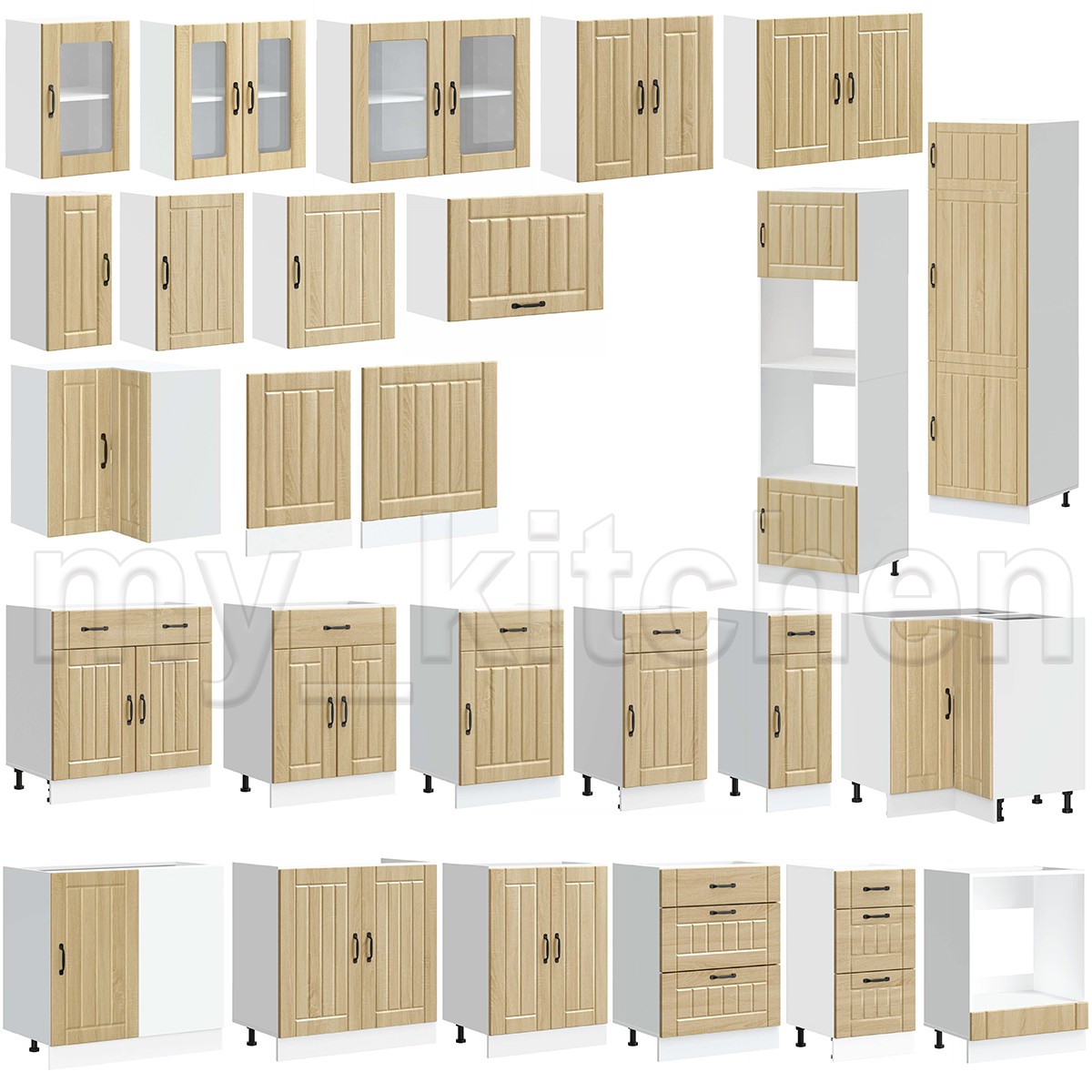 LuccaLine-SonomaEicheKüchenschrankKüchenzeileUnterschrankEinbauküche