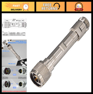 N Type Connector N Male to N Female 50/75 Ohm RF Coaxial Adapter for Antenna, Ha