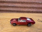 Vintage Hot Wheels Redline Custom 1968 Red Mustang White Interior & Hood Opens