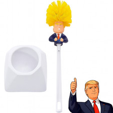 Trump Toilet Brush Funny Trump Cleaning Brush with Holder Novelty Trump Brush