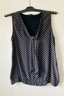 Top von MASSIMO DUTTI Gr. M Seide schwarz