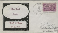 1938 USS Kane Destroyer DD-235 with Cachet 