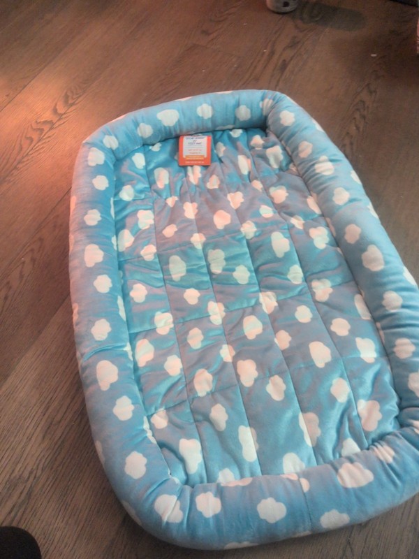 NWT Top Paw 30" Cozy Plush Bed/ Matte Fits 30"+ Crates/Kennels Blue Clouds