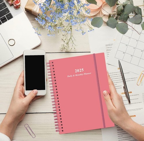 January 2025 to December 2025, Planner 2025 with Monthly Tabs, 6.4" x 8.5", Pink - Bild 7 von 7
