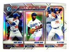 2021 TOPPS BOWMAN CHROME TALENT PIPELINE MLB BASEBALL CARD HOESE GRAY PETERS LAD