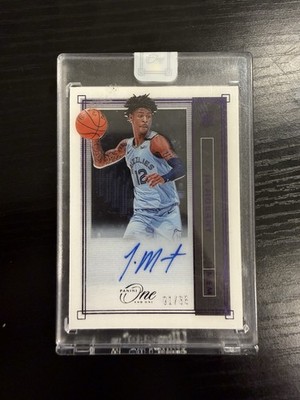 2019-20 Panini One Ja Morant Rookie Auto Purple /35 Memphis Grizzlies
