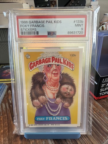 1986 GARBAGE PAIL KIDS STICKERS #133b FOXY FRANCIS SERIES 4 PSA 9 GEM MINT