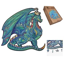 Dragon Unique Wooden Puzzle Size XL 600 Pieces 48X47 Cm By Fantasy Puzzles FP
