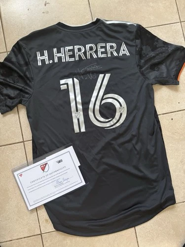 Hector Herrera Game Used Worn Used Soccer Jersey Mls Houston Dynamo Coa