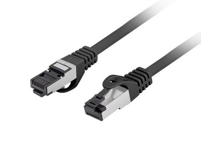 Patchkabel Lanberg S/FTP Kat. 8.1 0,25 m LSZH CU Fluke bestanden schwarz
