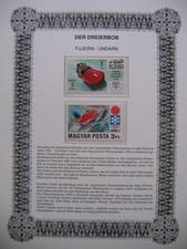 Irrt&uuml;mer auf Briefmarken / Fujeira Mi 220 Ungarn Mi 2726 A  : Dreier Bob Sapporo