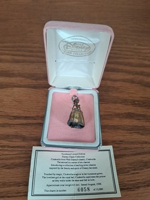 Vintage The Disney Store Sterling Silver Cinderella Charm Limited Edition 1996
