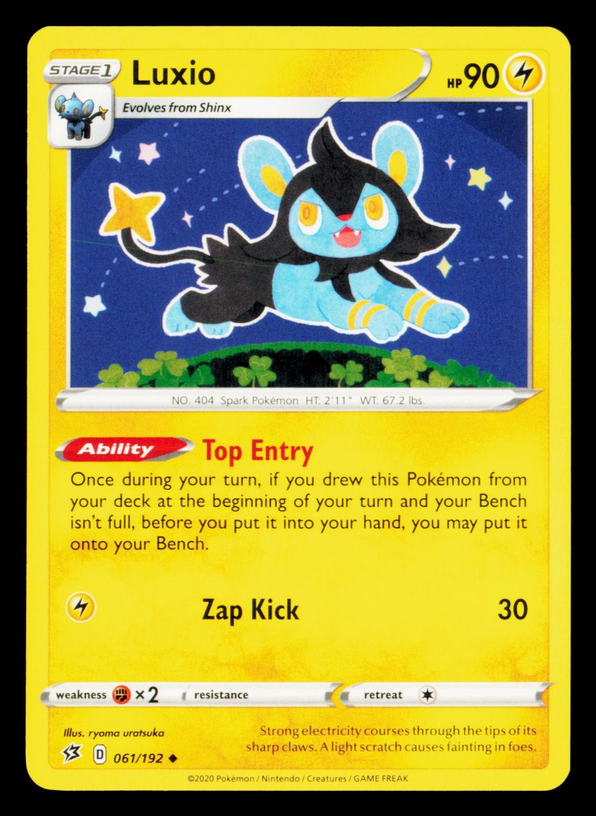 Luxio 061/192 Uncommon Rebel Clash Pokemon Near Mint