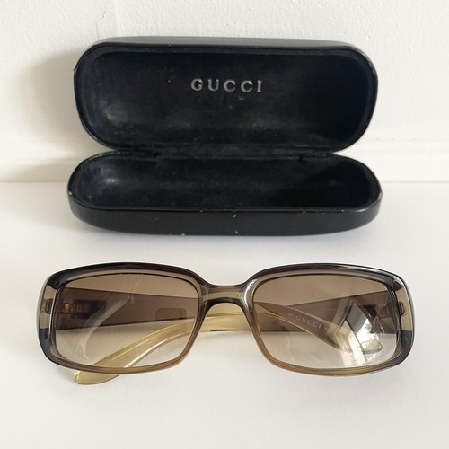 Vintage Y2K Gucci Sunglasses GG 2455/S T7V Brown Logo Plate Optyl Italy Gradient - Picture 2 of 20