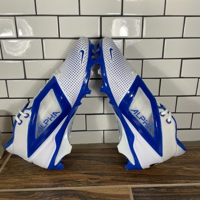 Nike Men\'s Alpha Menace 4 Pro Football Size 12.5 White/blue And Black FZ7702-107 Nike Alpha Menace 4 Pro Football Cleats Men main image 4