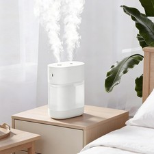 1L Ultrasonic Humidifier, 4000mAh Battery, Cordless Quiet Mist for Bedroom