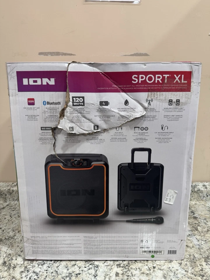 ION Audio Sport XL MK3 High-Power All-Weather Rechargeable Bluetooth Speaker - Image 4 of 4