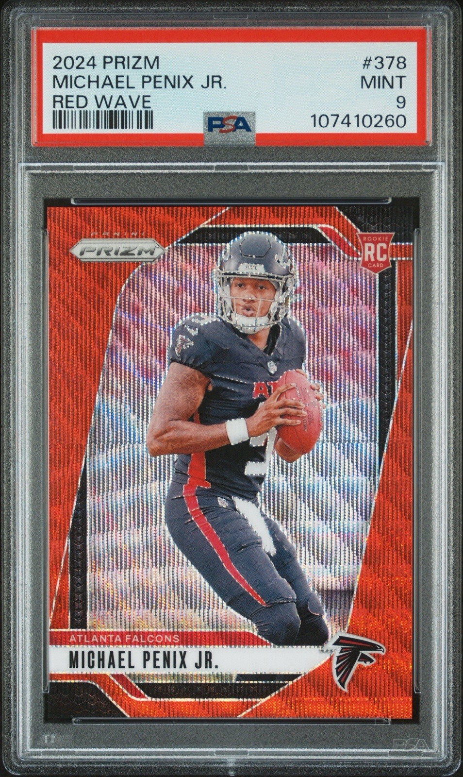 2024 PANINI PRIZM RED WAVE #378 MICHAEL PENIX JR. ROOKIE CARD RC /149 PSA 9 MINT