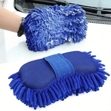 Soft Chenile Microfiber Car Wash Sponge Brush Coral Fleece Water Absorption Tool